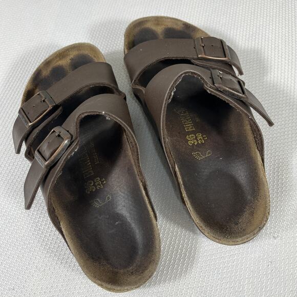 Birkenstock Arizona Mens 2 Buckle Soft Bed Real Leather Brown‎ Sandals 36/6 main image 11